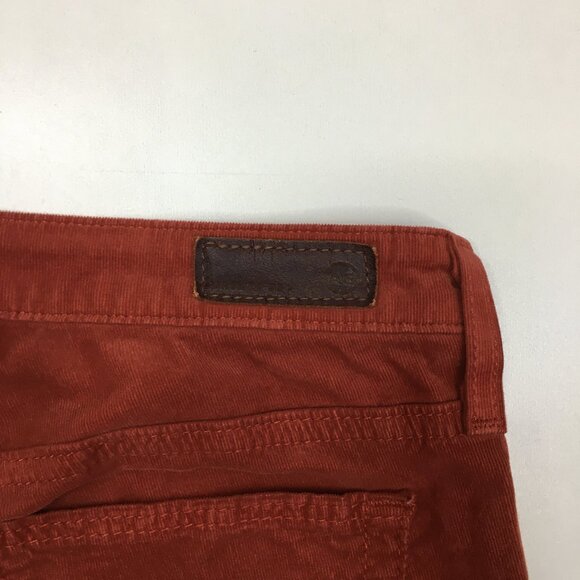 AG ADRIANO GOLDSCHMIED Rust/Brick Corduroy The Legging Super Skinny Jeans - Picture 11 of 12